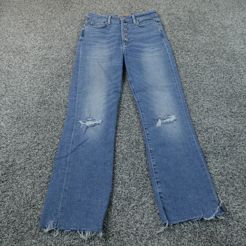 7 For All Mankind Jeans Womens 26 Dark Blue Denim Pants High Rise Slim Kick Boot